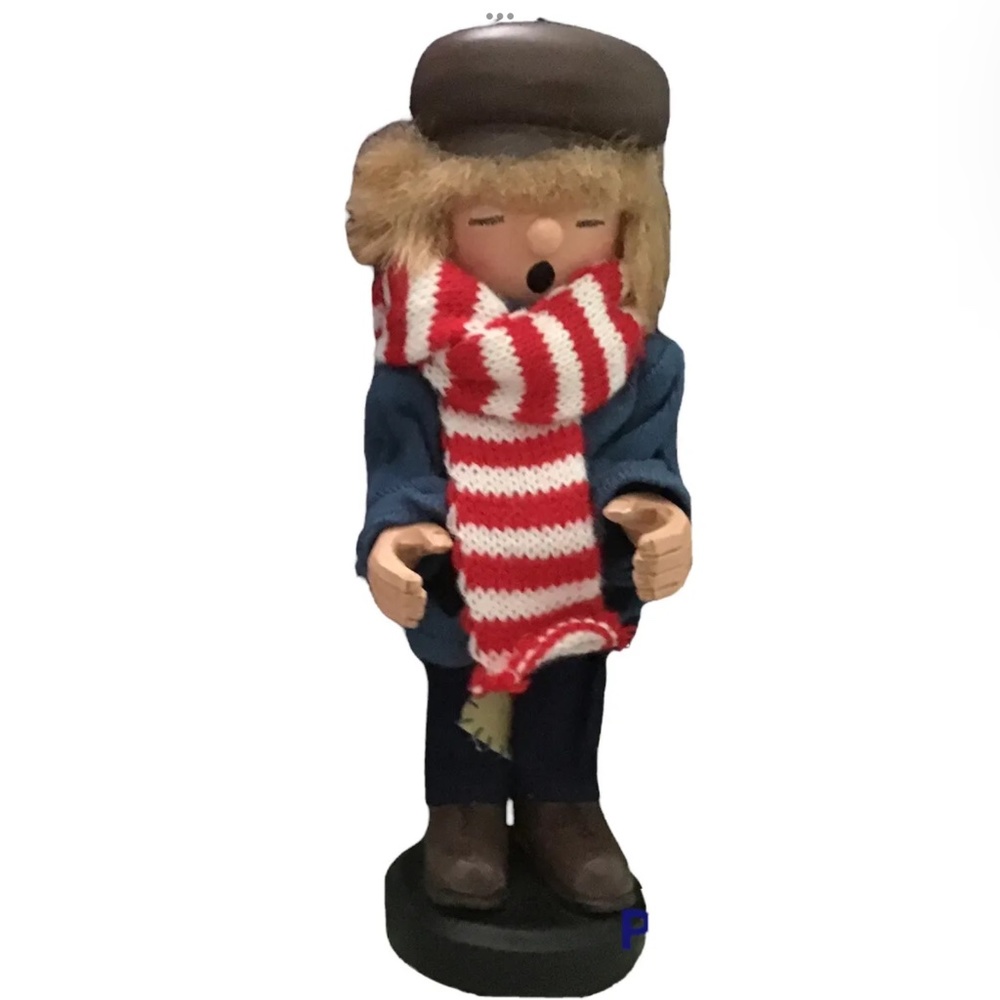 Zim’s Heirloom Collectibles Caroler Wood Nutcracker Christmas READ DESCRIPTION !